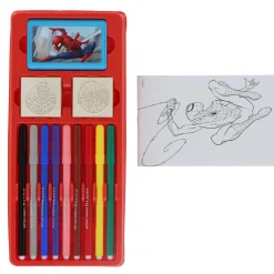 Kleuren stempel set Spiderman 13-delig