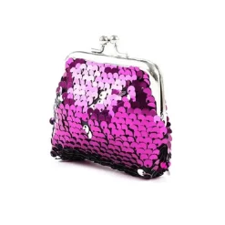 Knip portemonnee retro met pailletten 6 assorti