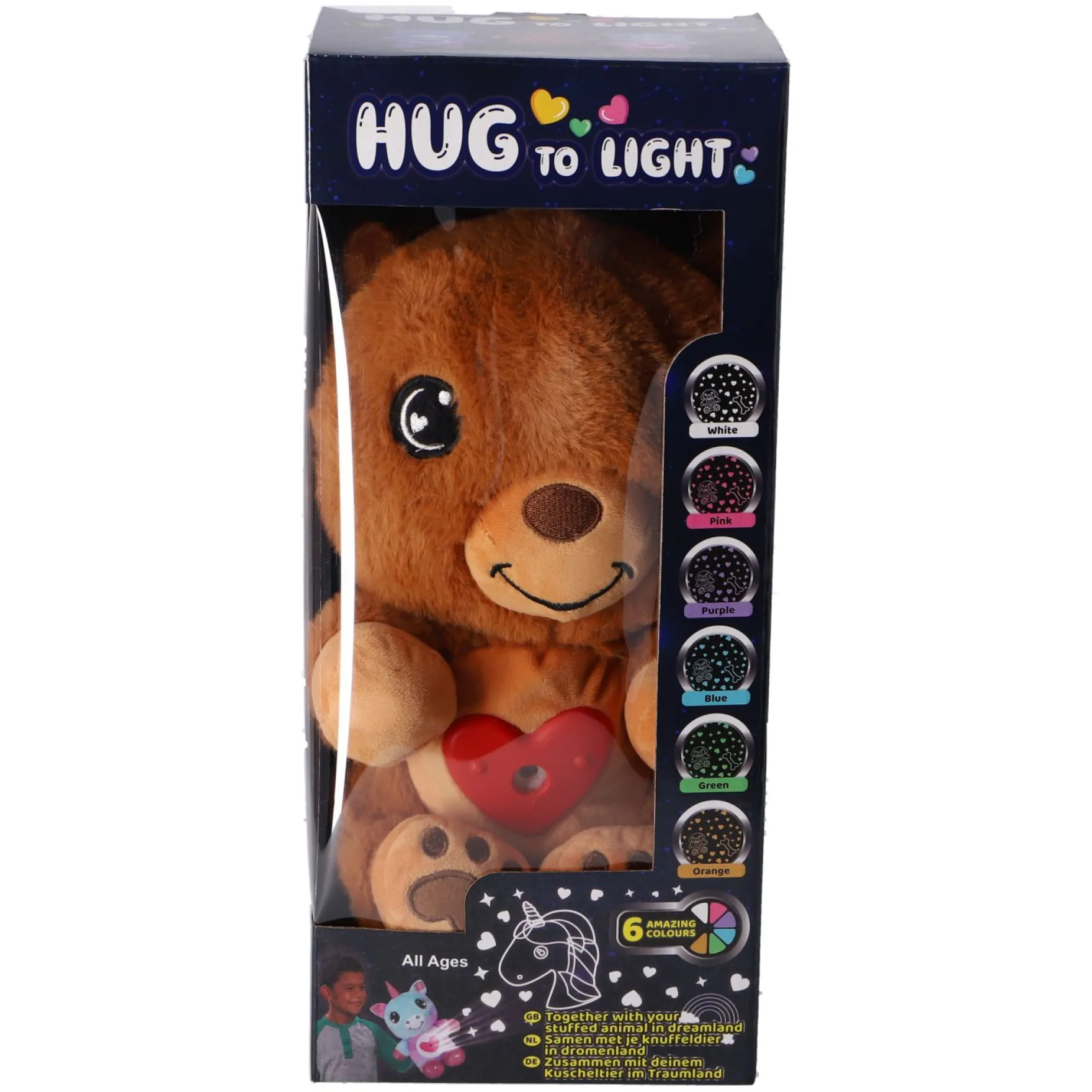 Knuffel Pluche Dier Met Projector 3 Assorti