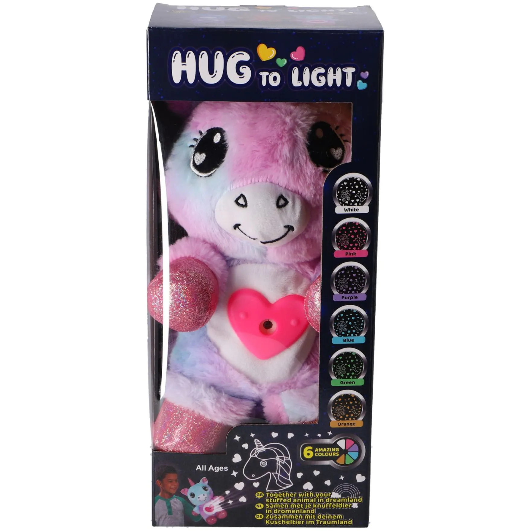 Knuffel Pluche Dier Met Projector 3 Assorti