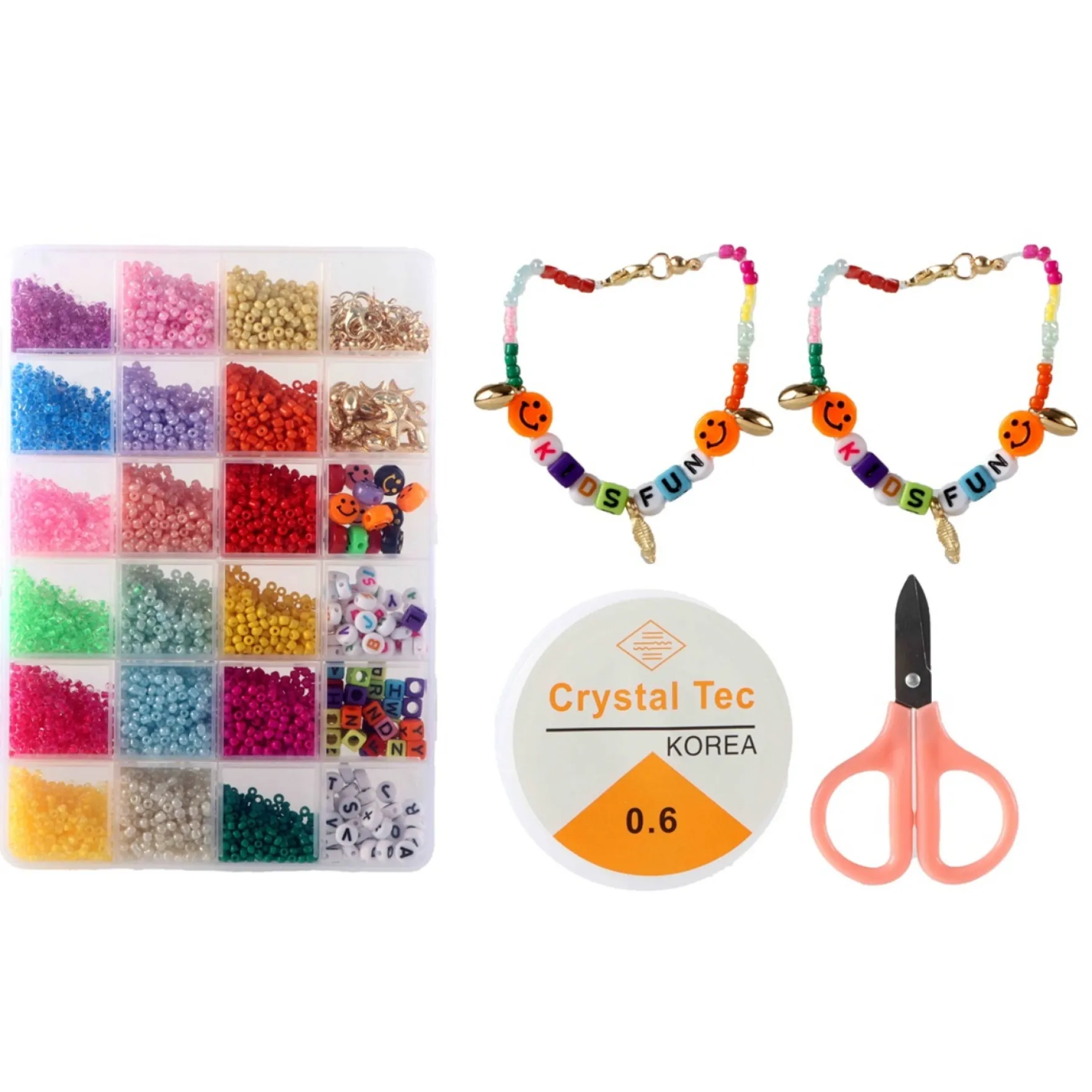 Kralen 24 soorten 300 gram