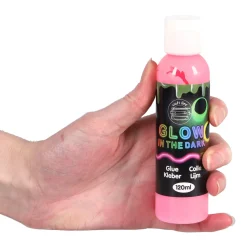 Lijm gekleurd glow in the dark 6 assorti