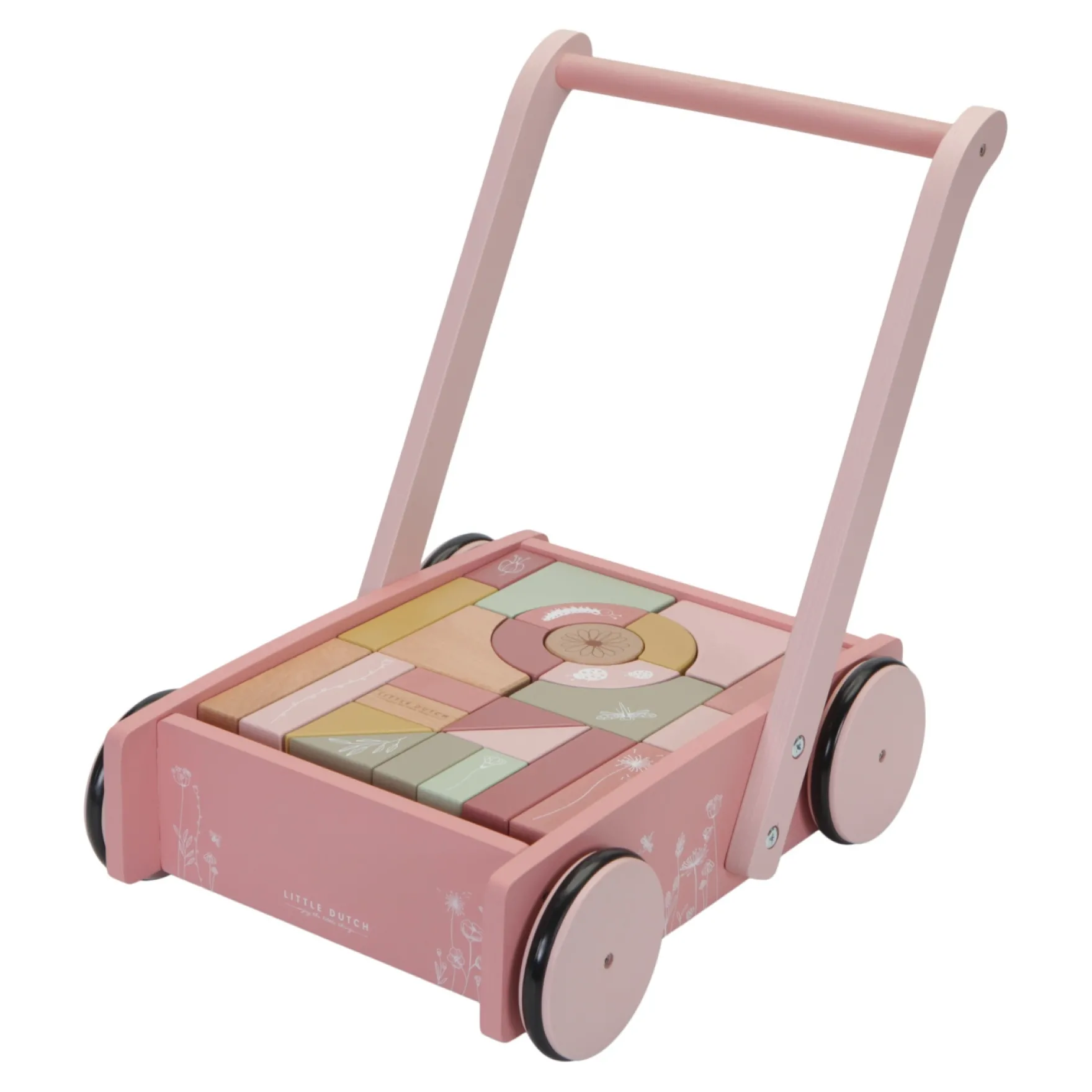 Little Dutch Blokkenkar Roze