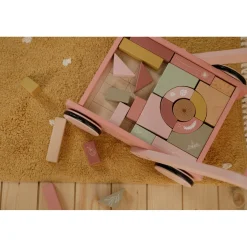 Little Dutch Blokkenkar Roze