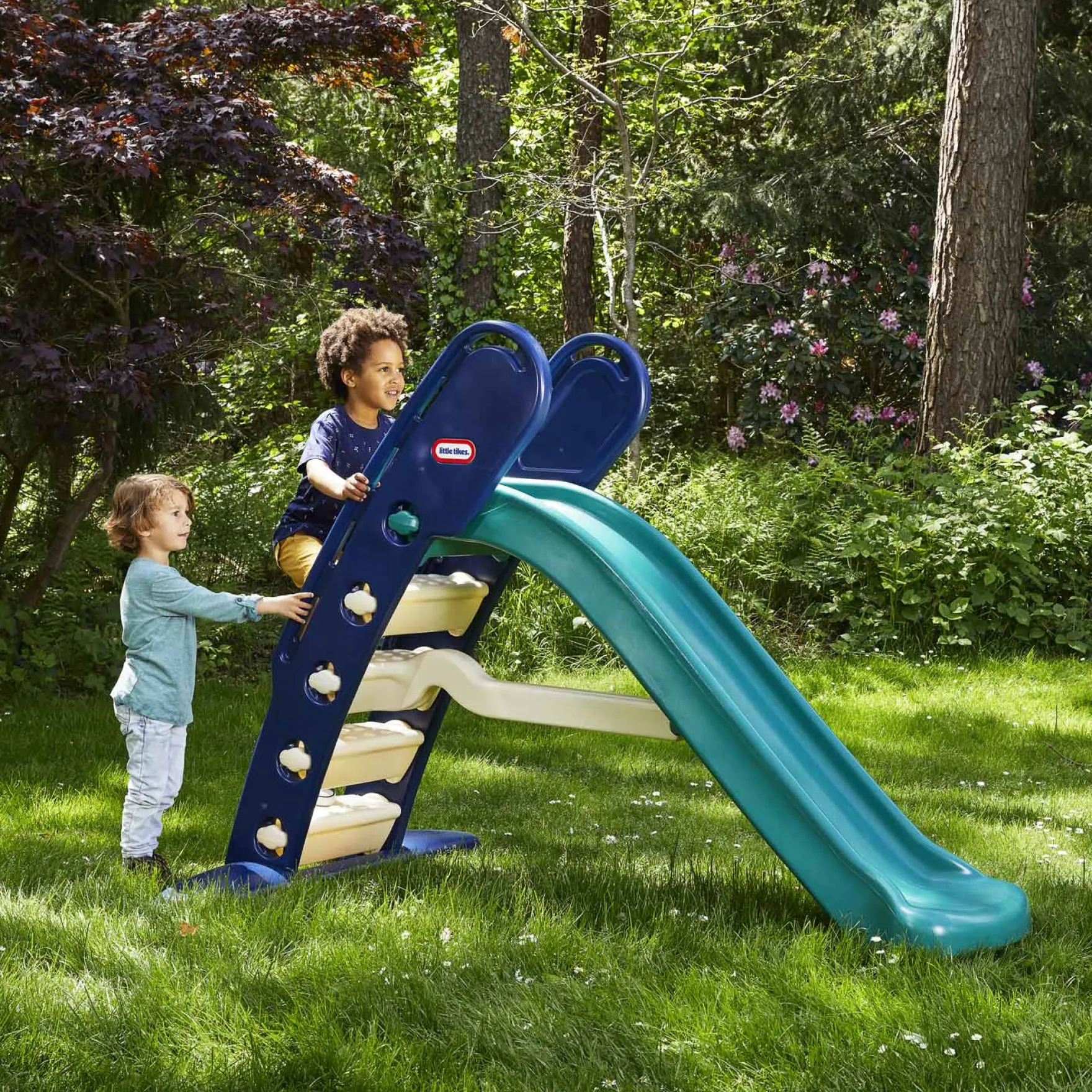 Little Tikes Glijbaan Giant Slide Groen met Blauw