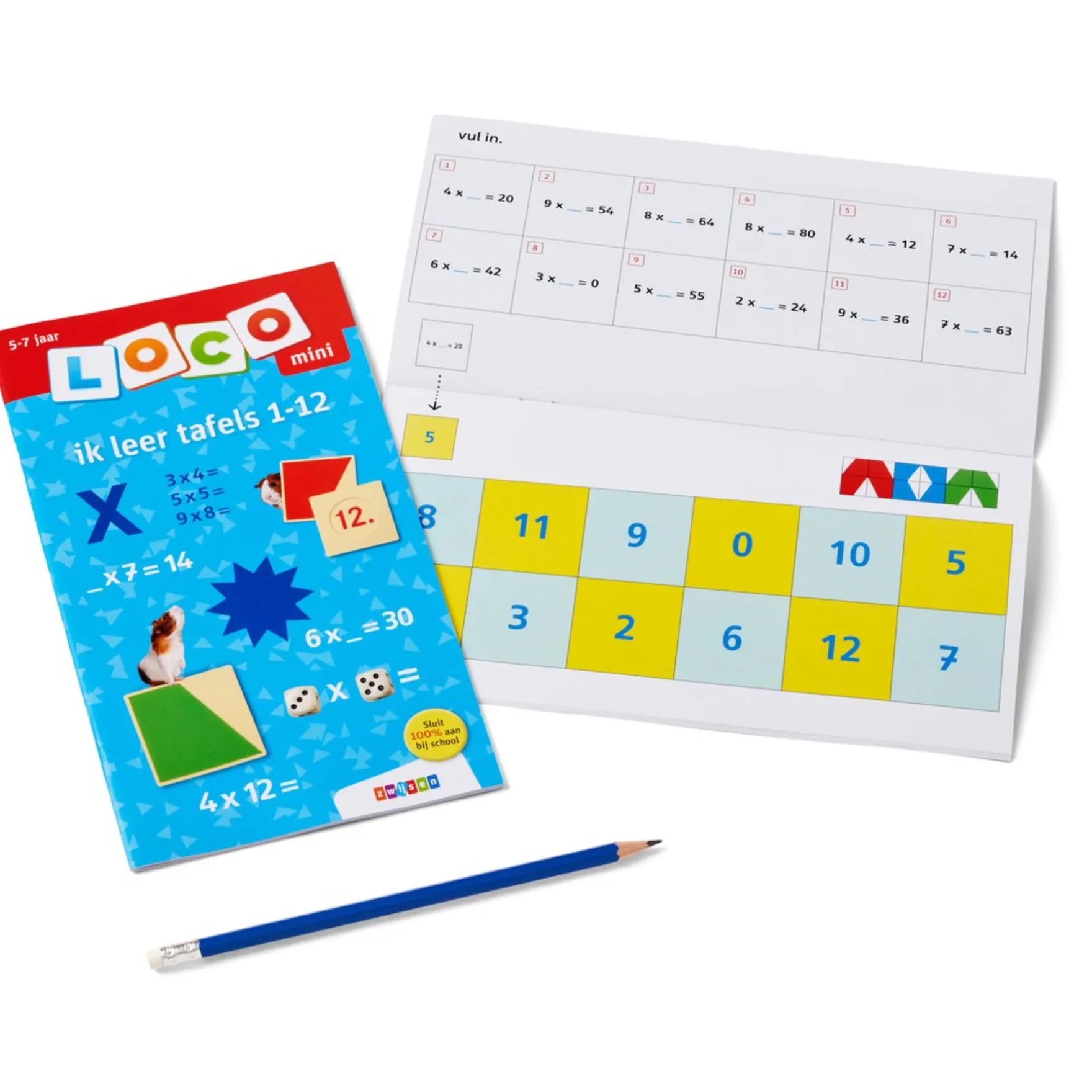 Loco Oefenboekje Mini Ik Leer Tafels 1-12