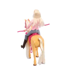 Lopend paard met pop