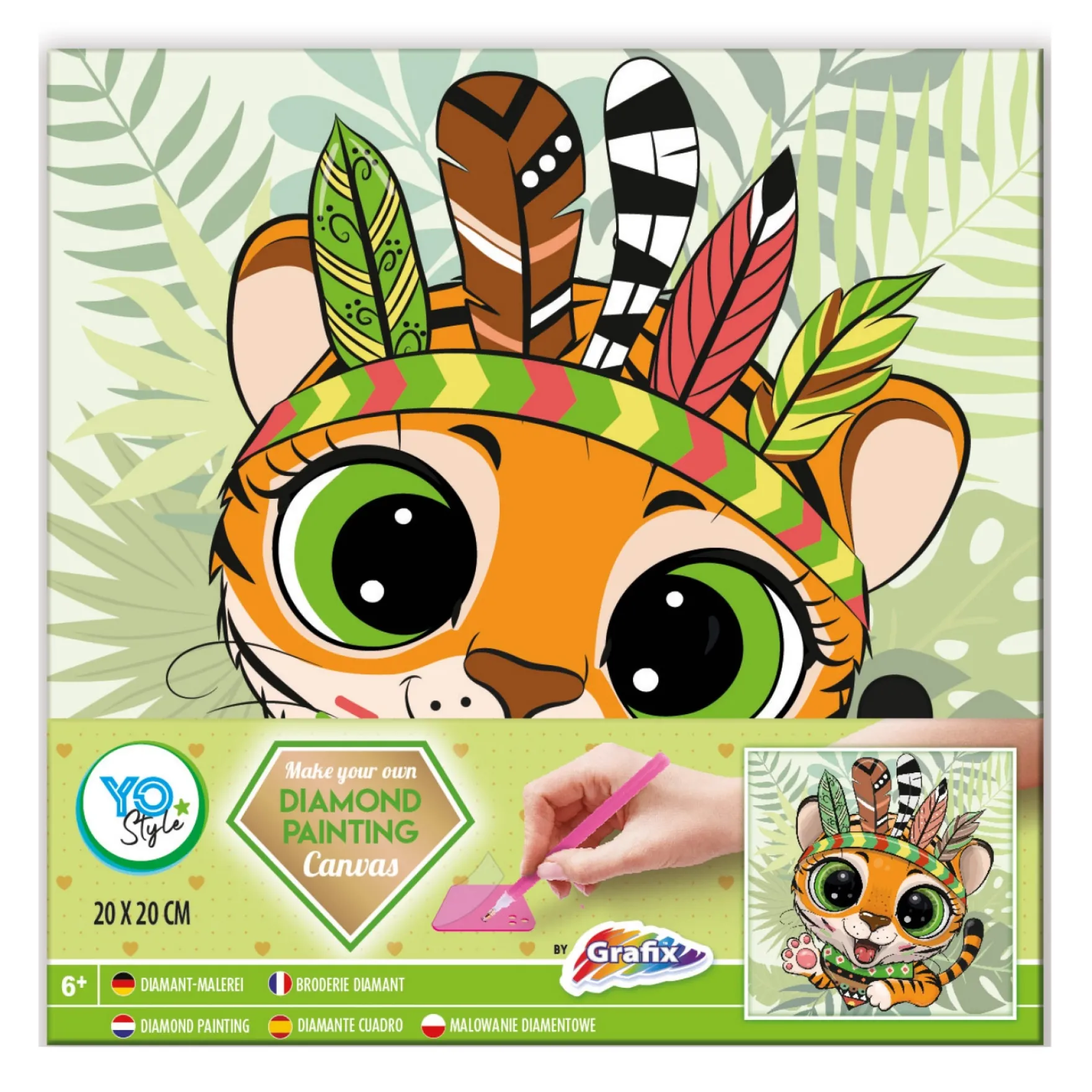 Maak Je Eigen Diamond Painting Canvas 20x20 cm 2 assorti