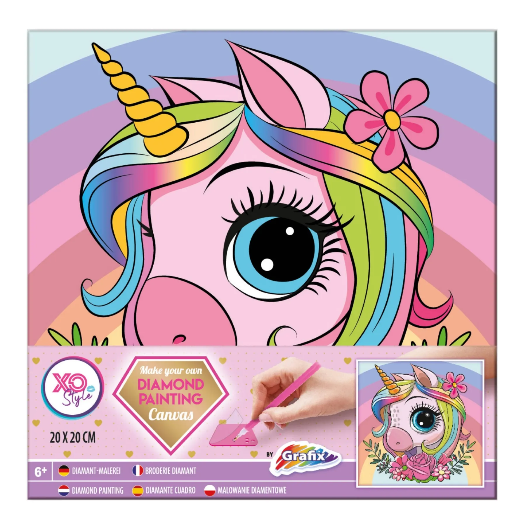 Maak Je Eigen Diamond Painting Canvas 20x20 cm 2 assorti