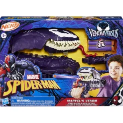 Marvel Spiderman Venom versus Venom strike blaster