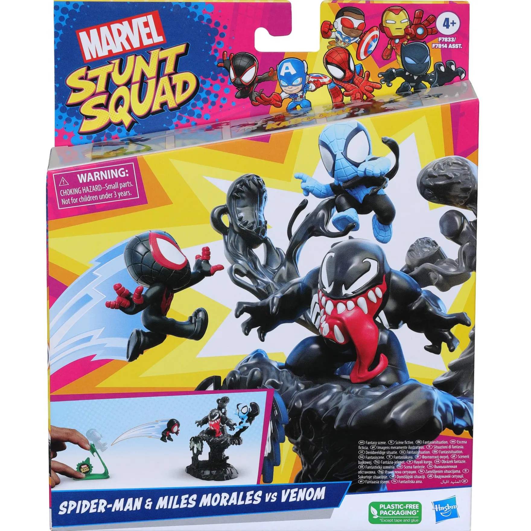 Marvel Stunt Squad Speelset Venom VS Miles Morales Middel Assorti