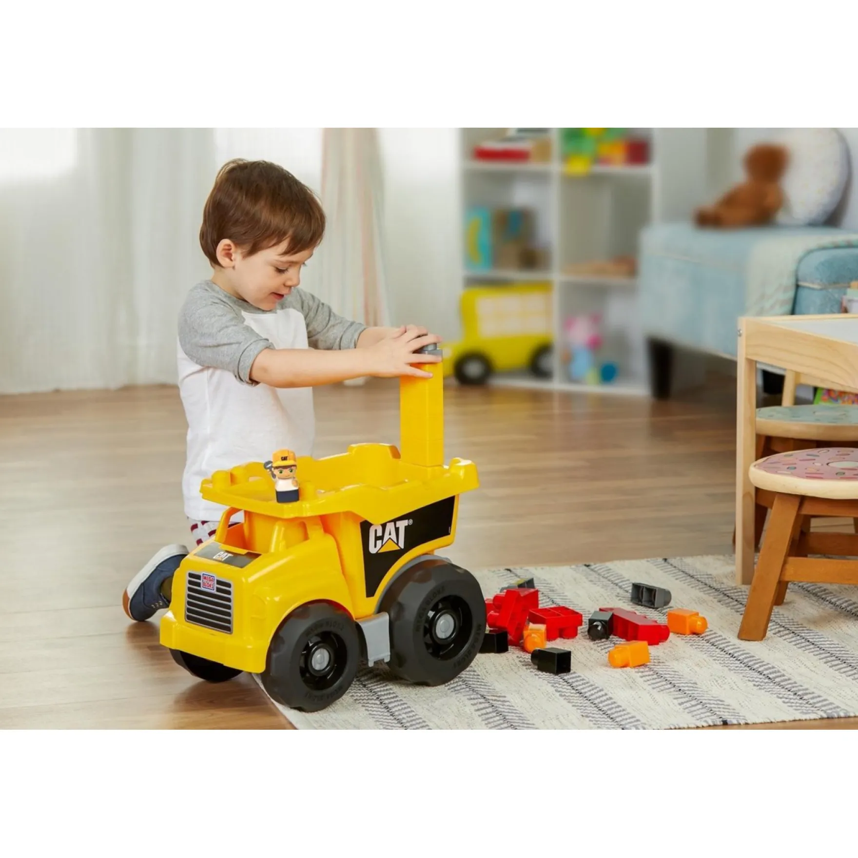 Mega Bloks Grote Kiepauto CAT