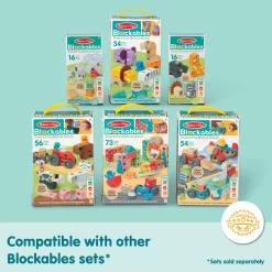 Melissa & Doug Blockables Safari Play Set  (34 Stuks)
