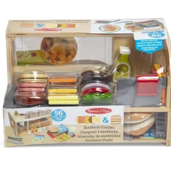 Melissa & Doug Wooden Slice & Stack Sandwich Counter
