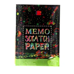 Memo Papier Scratch A4 50 Vel+2 Pennen