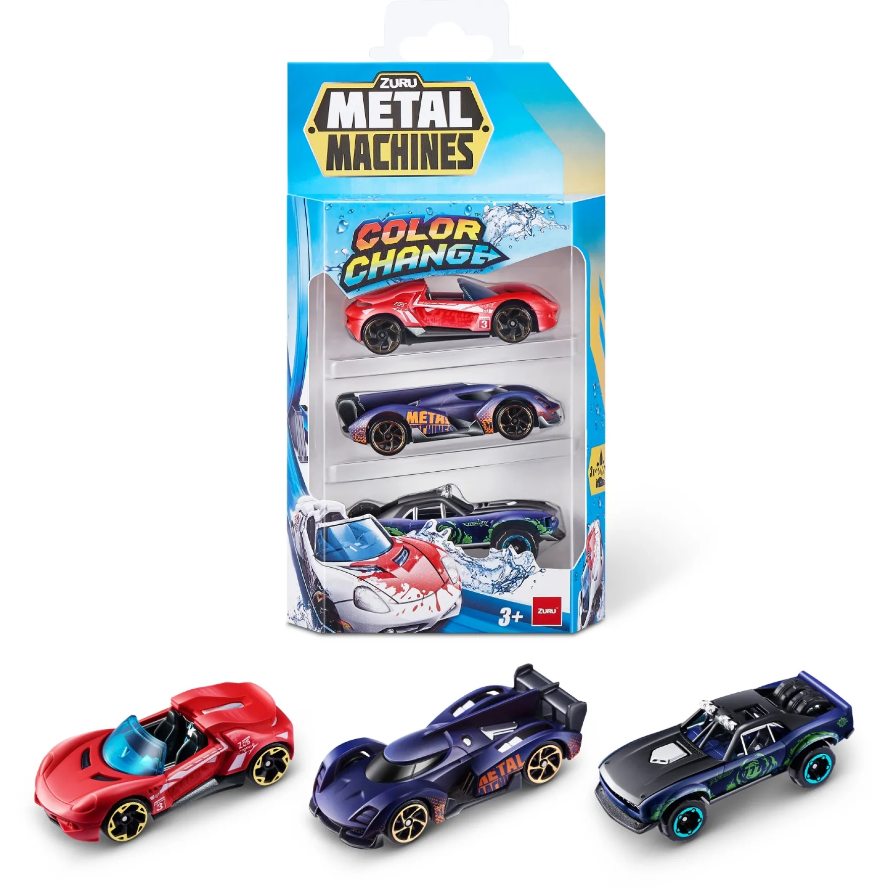 Metal machines color change s4 3-pack assorti