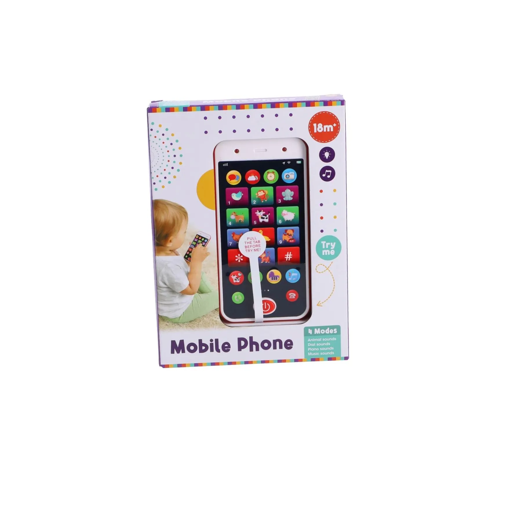 Mobiele telefoon met licht en geluid