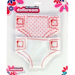 My beautiful dollsroom Poppenluiers Stof Op Kaart 2 Stuks