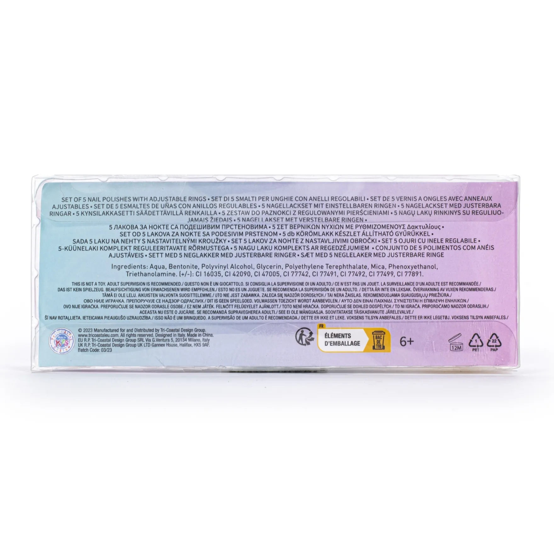 Nagellak met verstelbare ringset