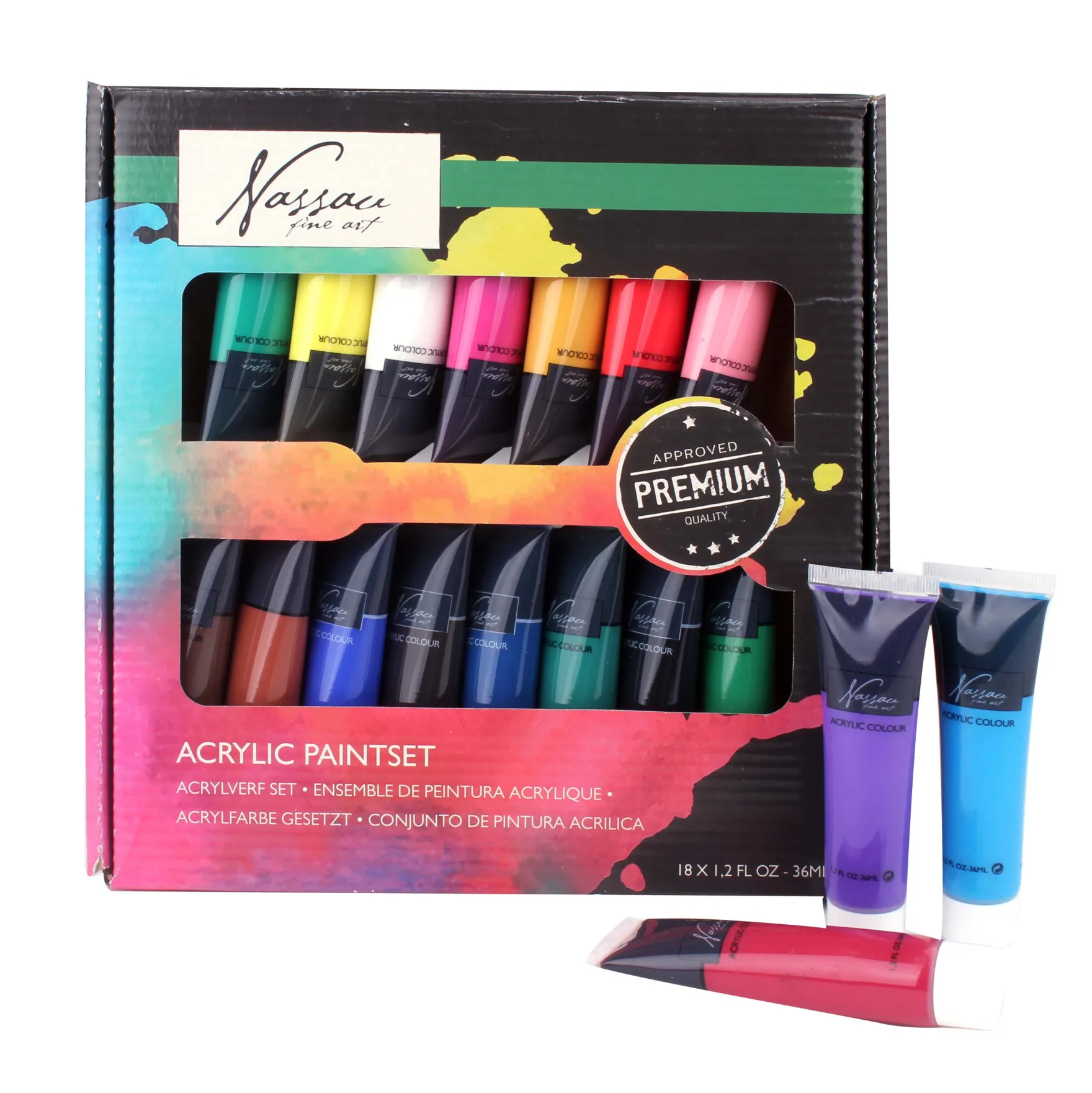 Nassau Verf Set 18 Kleuren 36 ml Nassau