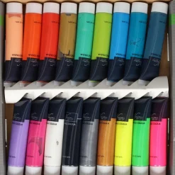 Nassau verfset 18 kleuren 36ml neon/metallic