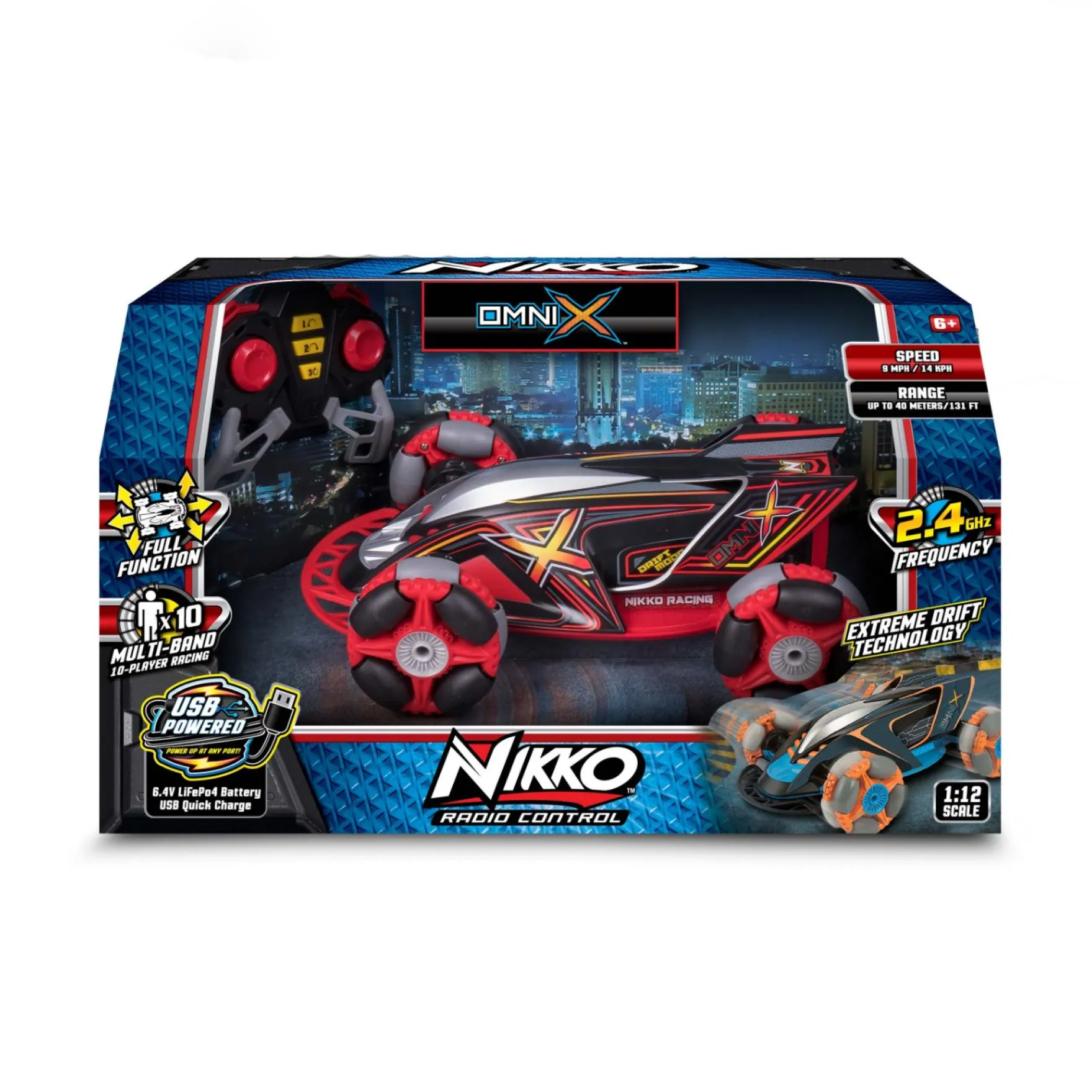 Nikko Radiografisch Bestuurbare Auto Omni X Rood