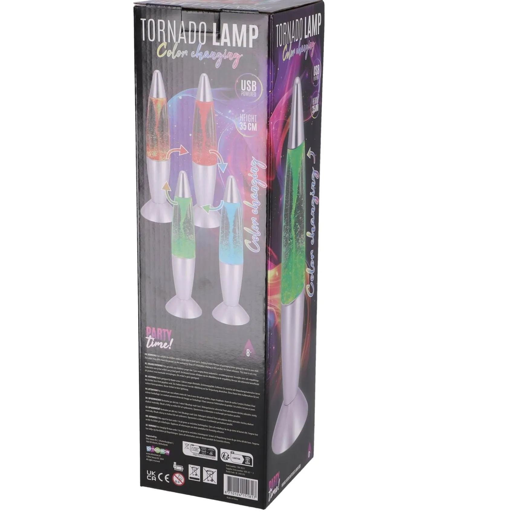 Party Time Tornado lamp led verkleurend 35 cm