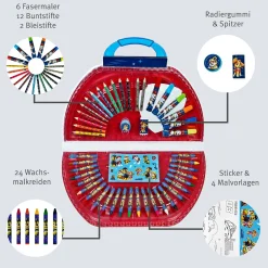 Paw Patrol Kleurkoffer 51-delig