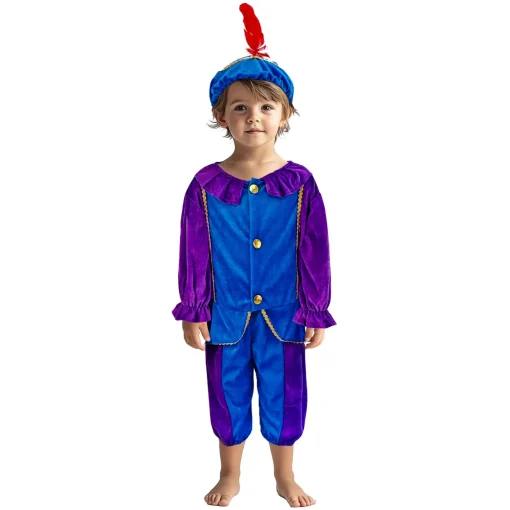 Pietenpak Paars/Blauw 98-104 Cm