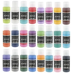 Plakkaatverf acrylic set compleet 24x59ml+12  kwasten