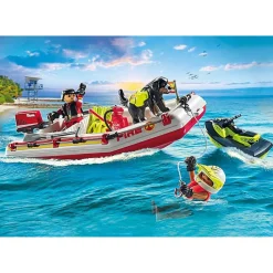 Playmobil 71464 Action Heroes Brandweerboot Met Waterscooter