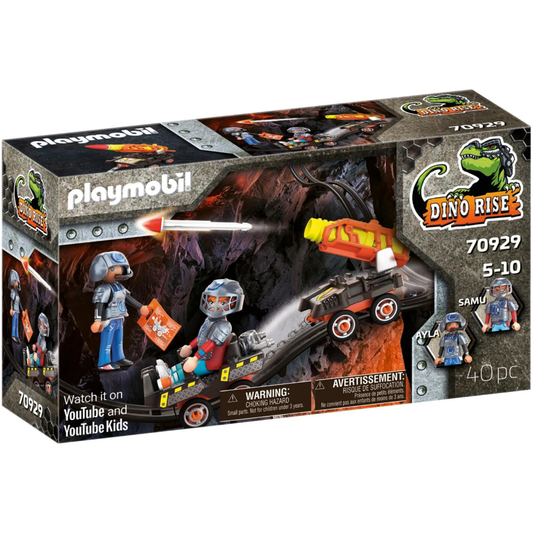 Playmobil 70929 Dino Rise Dino Mine Raket Kart