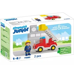 PlayMobil 71683 Junior Brandweerwagen Met Ladder