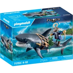 Playmobil 71793 reuzenhaai met piraat