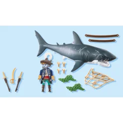 Playmobil 71793 reuzenhaai met piraat