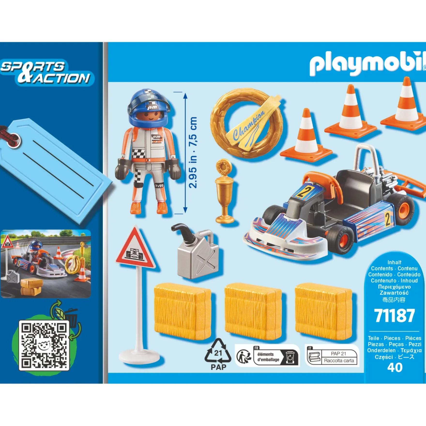 Playmobil Giftset Sports & Action 71187 Racekart