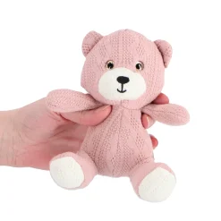 Pluche beer gehaakt 3 assorti 14 cm