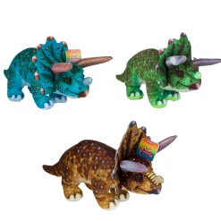 Pluche dino metal look 40 cm 3 assorti