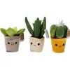 Pluche plant 19-27 cm 3 assorti