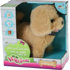Pluchiez pluche hondje loop en blaf hondje assorti