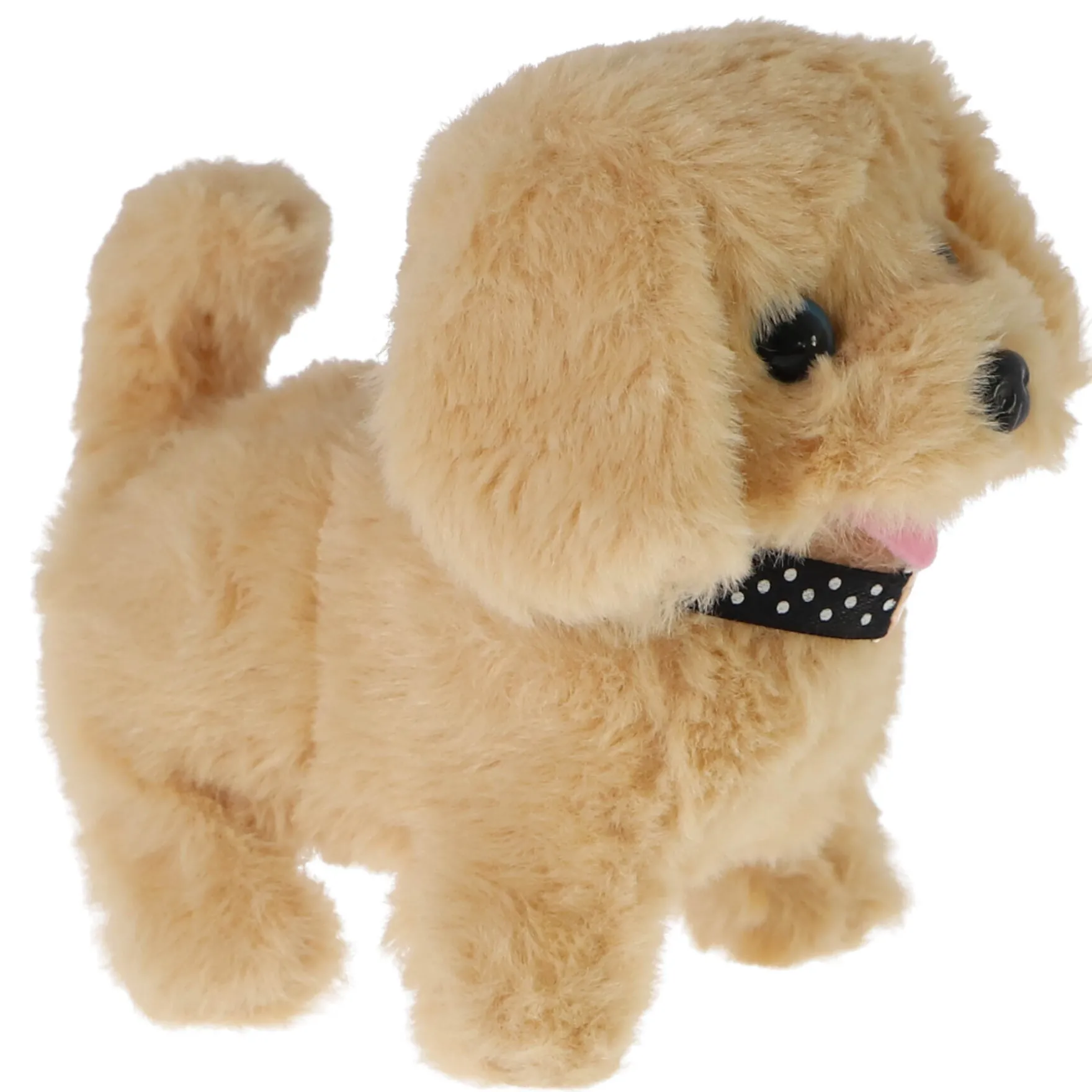 Pluchiez pluche hondje loop en blaf hondje assorti