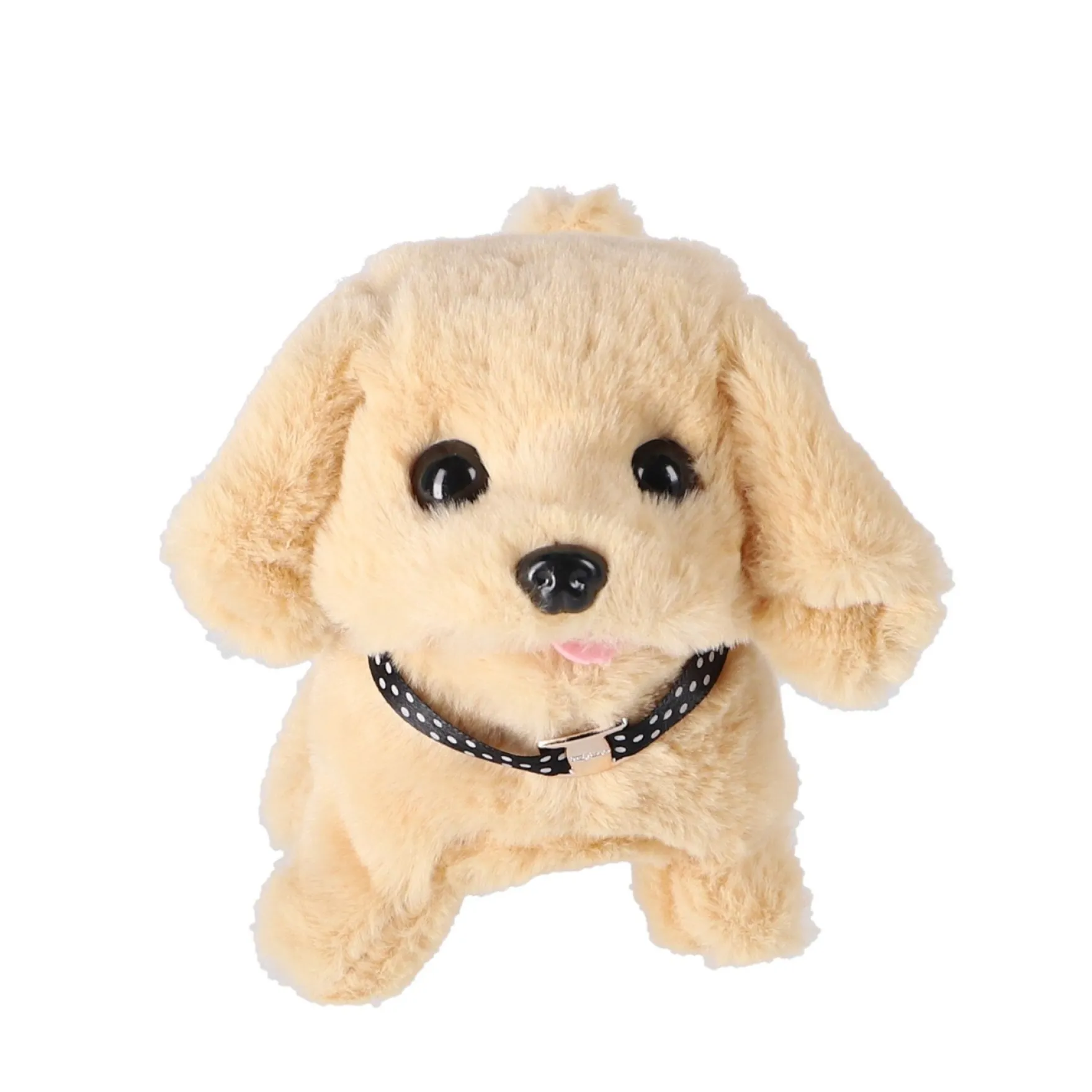 Pluchiez pluche hondje loop en blaf hondje assorti