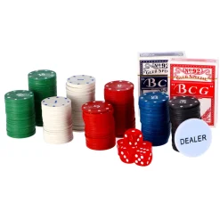 Pokerset in koffer 200 delig met 2 decks speelkaarten en fiches