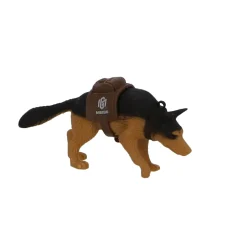 Politieauto met licht en geluid, politieagent, politiehond en accessoires