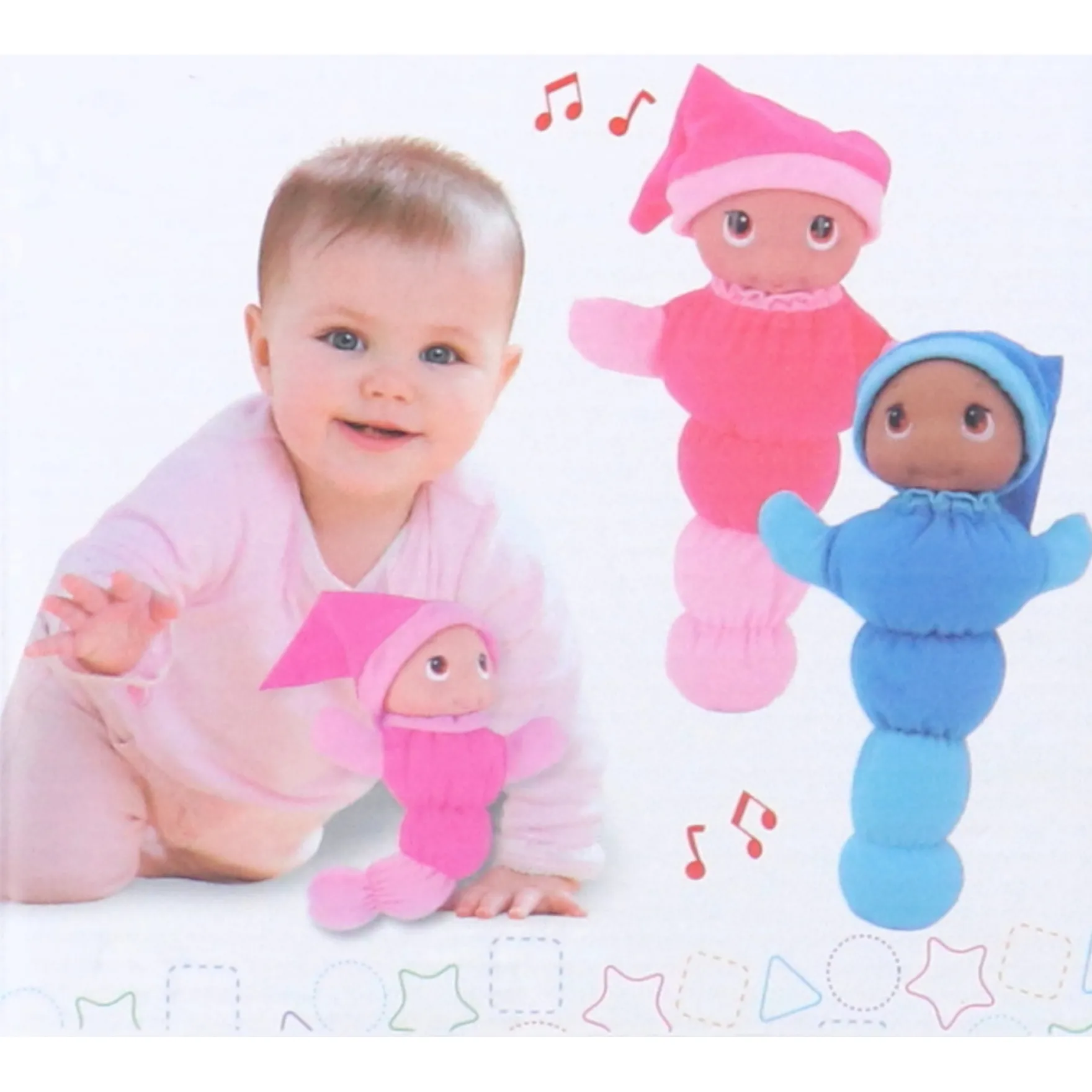 Pop Gloeiworm 28 Cm Met Licht En Geluid 2 Assorti