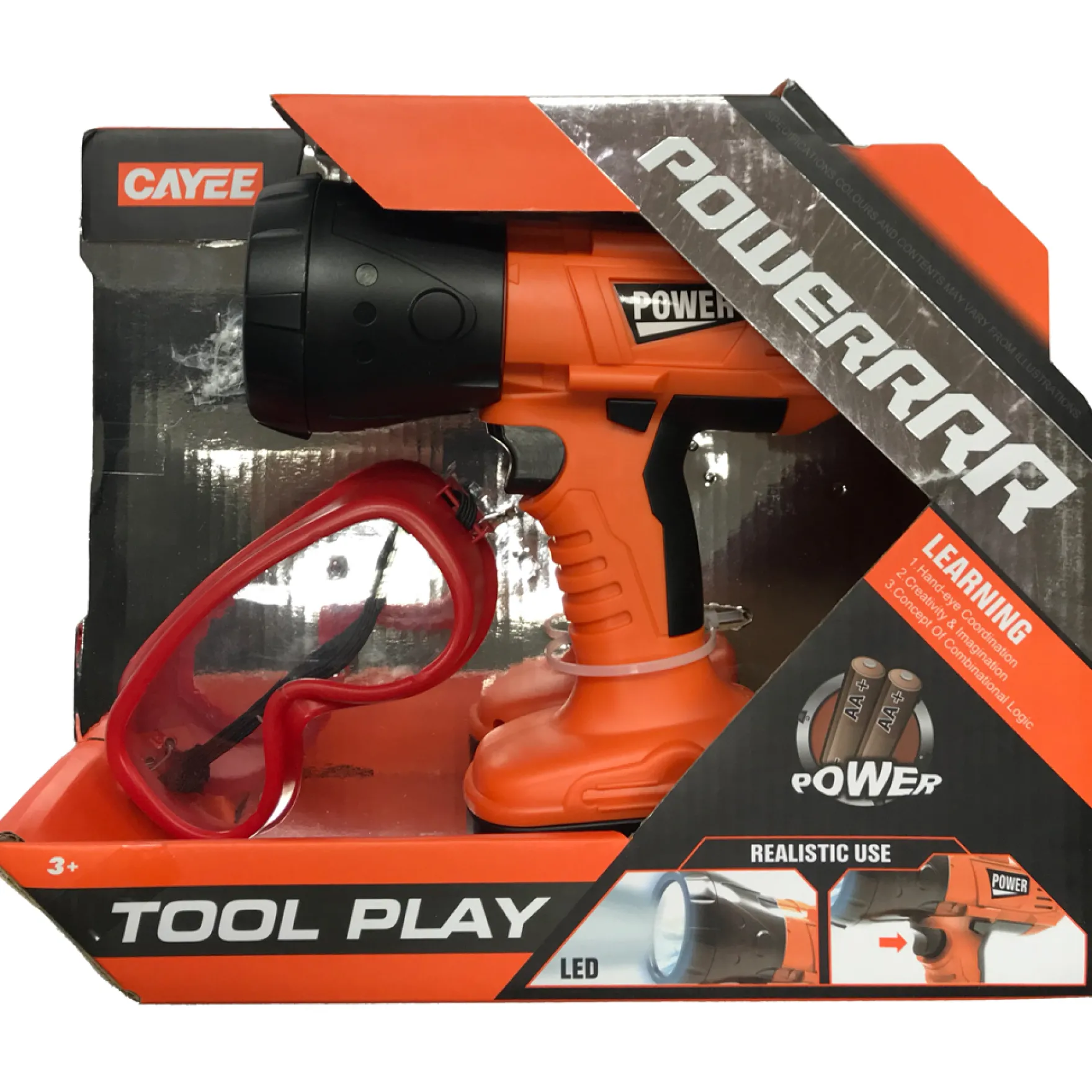 Powerrrr Gereedschap Lamp Met Bril B/O