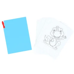 Prikblok met prikpen en 12 sjablonen assorti