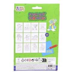 Prikblok met prikpen en 12 sjablonen assorti