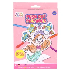 Prikblok met prikpen en 12 sjablonen assorti