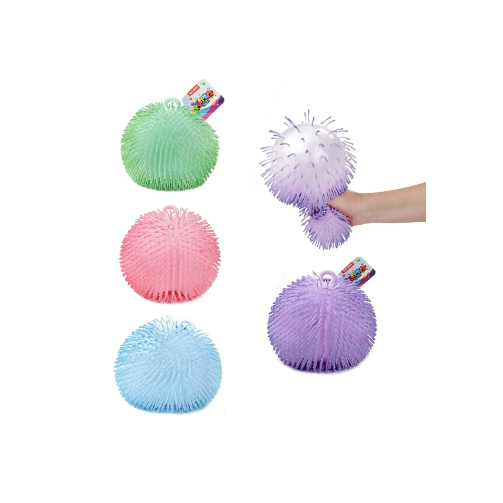 Pufferz Pufferbal two tone pastel 23 cm 4 assorti